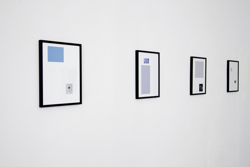 Rectangles, 2011/2012
c-prints on paper, framed each 29,7 x 21 cm
Exhibition view